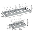 GobekUsa Kitchen Organizer: Expandable Storage Rack for Cabinets with Drawer and Cutting Board Slot