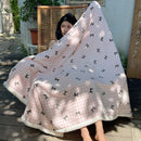 GobekUsa Lamb Nap Cartoon Coral Velvet Blanket: Super Soft, Thick, and Cute for Winter
