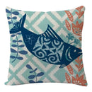 GobekUsa Coastal Cushion Cover - Sea Theme Decorative Sofa Pillowcase