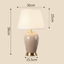 GobekUsa Ice Crack Ceramic Table Lamp for Bedroom and Study