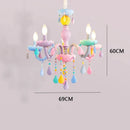 GobekUsa Kids Room LED Macaron Ceiling Chandelier for Boys Girls Bedroom Decor