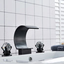 GobekUsa Crystal Handle Gold Basin Faucet Set, Hot Cold Water Mixer Tap