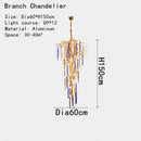 GobekUsa Crystal Pendant Chandelier - Elegant Ceiling Light for Villa Stairwell & Hotel