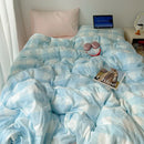 GobekUsa Cozy Cotton Grid Bedding Sets for Student Dorms - Queen/King Bedclothes