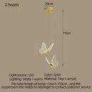 GobekUsa LED Chandelier: Modern Butterfly Design, Acrylic, Exhibition Hall, Staircase, Bedroom Night Lamp Lighting Fixtures