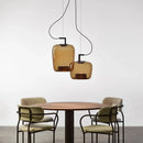 GobekUsa LED Glass Pendant Chandelier for Kitchen Living Room Dining Suspension