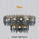 GobekUsa Gold Metal Chain LED Pendant Lights for Modern Luxury Living Room