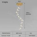 GobekUsa Golden Butterfly LED Chandelier: Modern Nordic Stylish Interior Lighting for Living Room, Bedroom & Kitchen.