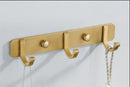 GobekUsa Brushed Gold Aluminum Robe Hooks Set of 4 - Bathroom & Kitchen Hangers