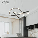 GobekUsa LED Chandelier Light: Modern Aluminum Acrylic Pendant for Dining Room & Restaurant