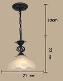 GobekUsa Industrial Loft Chandelier with Glass Lampshade Lighting Fixture