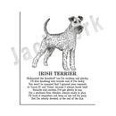 GobekUsa Cozy Canine Collection: Dog Poetry Poster featuring Lhasa, Sheepdog, Terrier, Bulldog, Tibetan, Yorkie
