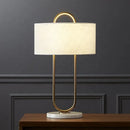 GobekUsa Gold Luxury LED Table Lamp with White Lampshade for Home and Hotel Decoration