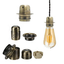 GobekUsa Industrial Metal Lamp Base Holder E26 E27 Light Sockets for Pendant Shade