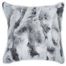 GobekUsa Gray Faux Rex Rabbit Fur Decorative Cushion Coverluxury Throw Pillow