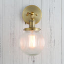 GobekUsa Industrial Ribbed Glass Wall Sconces for Kitchen Living Room Bedroom