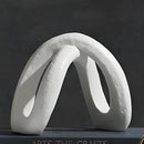 GobekUsa Infinity Symbol White Ceramic Sculpture - Nordic Modern Art Decor for Home and Office