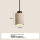 Japanese Style Yellow Travertine Stone Pendant Light