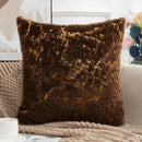 GobekUsa Golden Fur Cushion Cover White 43x43 - Luxury Home Decor Pillow Case