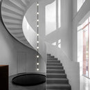 GobekUsa Linear Glass Art Chandelier | Minimalist Black/Gold | 5/6/7/8 Heads Creative Design
