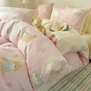 GobekUsa Cartoon Printed Cotton Bedding Set - Soft, Skin-Friendly Duvet Cover