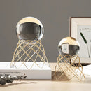 GobekUsa Crystal Ball Crafts: Nordic Light Luxury Modern Metal Décor for Home and TV Cabinet