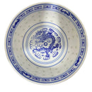 GobekUsa Chinese Orchid Dragon Bowl - Traditional Blue and White Porcelain Dessert Rice Bowl