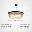 GobekUsa Gold Black Metal Crystal Pendant Lights Chain Hanging LED Suspension Lamp Fixtures