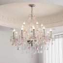 GobekUsa Blue Crystal Chandelier: Luxury E14 Pendant Lights for Living Room and Bedroom