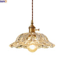 GobekUsa Japanese Style LED Pendant Lamp Copper Glass Hanging Light Fixtures
