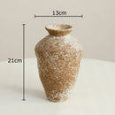 GobekUsa Ceramic Vase: Wabi-sabi Style, Retro Floral Arrangement, Room Decor