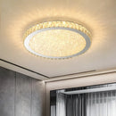 GobekUsa Crystal Round LED Ceiling Chandelier - Modern Stainless Steel Light