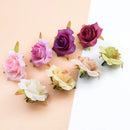 GobekUsa Artificial Silk Roses Head Set for Wedding Home Decor DIY Wreath & Christmas