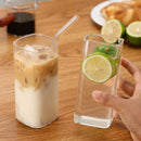GobekUsa Heat Resistant Glass Cup with Lid and Straw for Coffee, Milk, Tea, Juice