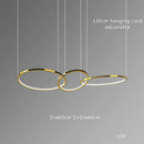 GobekUsa Gold Stainless Steel Silicone Pendant Lamp - Modern Round LED Lustre