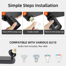 GobekUsa LED Track Spot Light GU10 Bulb Replacement Spotlight for Bedroom Corridor Shop