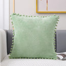 GobekUsa Beige Pompom Decorative Pillow Cover Set - Premium Quality Home Sofa Decor