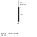 GobekUsa Black LED Pendant Lights 30/40/50/60cm for Dining Room, Bedroom, Kitchen
