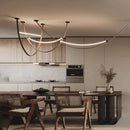 GobekUsa Leather Chandelier: Minimalist Nordic LED Pendant Lamp for Living Room, Dining Room & Bedroom