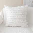 GobekUsa Daisy Floral Embroidery Pillow Cover 45x45cm/30x50cm White Blooms Cozy Soft Décor
