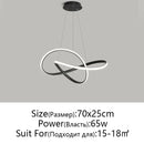 GobekUsa LED Chandelier Light: Modern Aluminum Acrylic Pendant for Dining Room & Restaurant