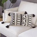 GobekUsa Geometric Tufted Cotton Woven Cushion Cover 45x45cm for Home Sofa Bed Decor