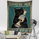 GobekUsa Cat Tarot Tapestry Wall Hanging: Kawayi Psychedelic Witchcraft Bohemian Home Decor