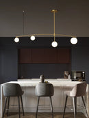 GobekUsa Glass Ball Pendant Chandelier: Stylish LED Hanging Lights for Dining Room, Kitchen, & Bar.
