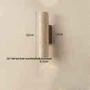 GobekUsa LED Wall Sconce Modern Nordic Wood Canopy Terrazzo Bathroom Mirror Light
