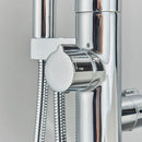 GobekUsa Dual Handle Black Waterfall Bathtub Faucet Floor Standing Set for Bathroom