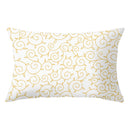 GobekUsa Geometric Striped Curved Rectangle Pillowcase - Yellow Blue Sofa Throw Pillows
