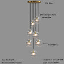 GobekUsa Clear Glass Ball Pendant Light Chandelier for Living Room Dining Room Home Decor