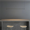GobekUsa Black Dimmable Led Linear Pendant for Dining Room Chandelier