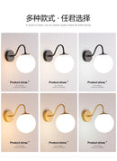 GobekUsa Glass Ballight LED Wall Lamp for Living Room Bedroom Home Decor